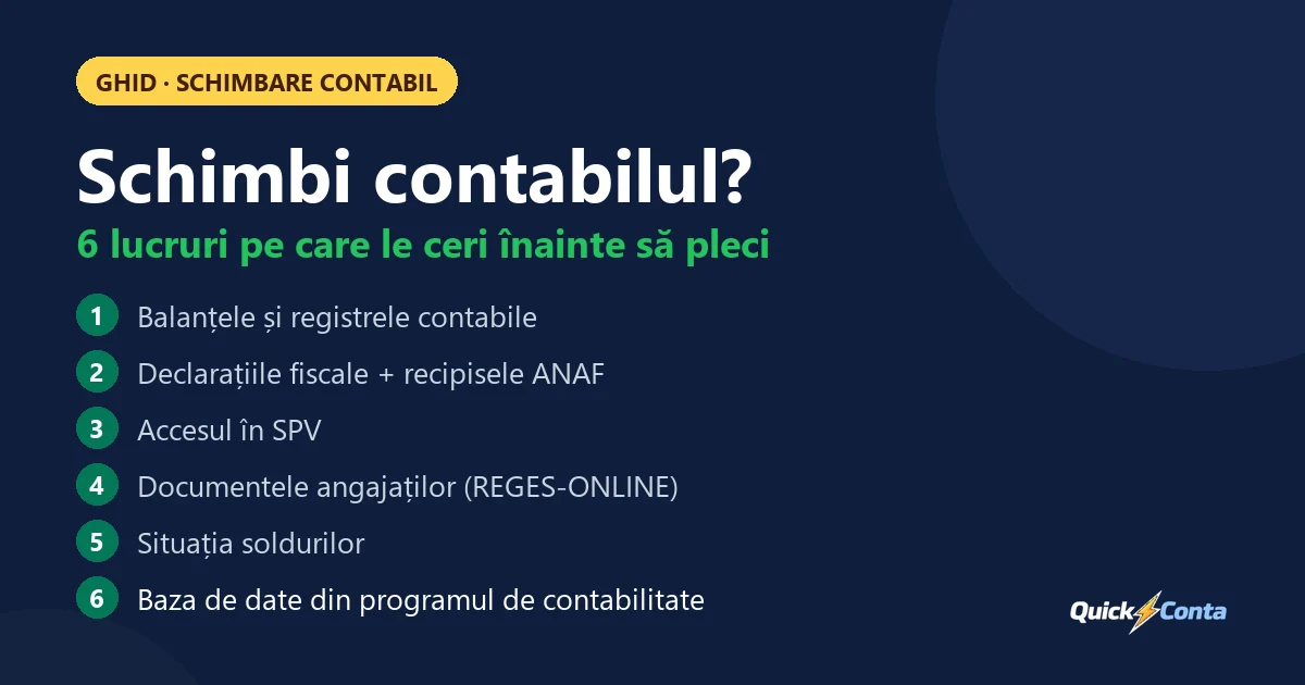 Schimbi contabilul? 6 lucruri pe care le ceri înainte să pleci